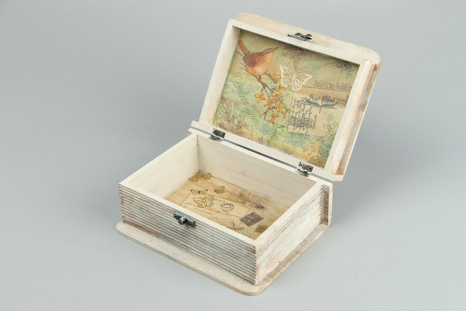 Caja de madera estilo provenzal foto 3