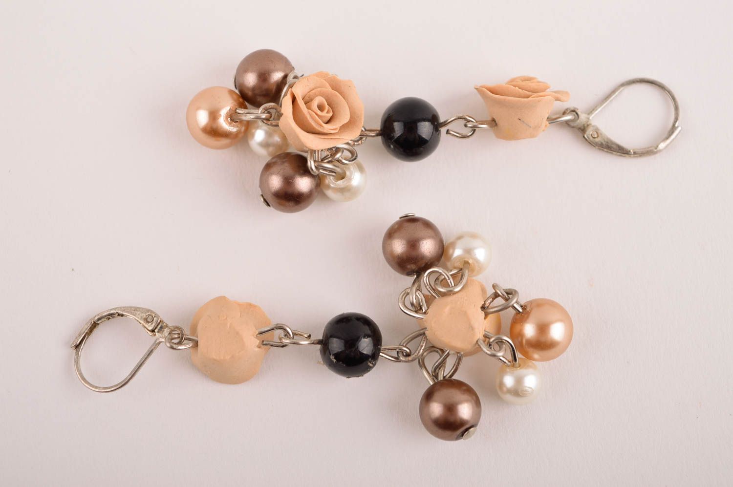 Long earrings handmade designer earrings with beads beaded jewelry gift for girl photo 5