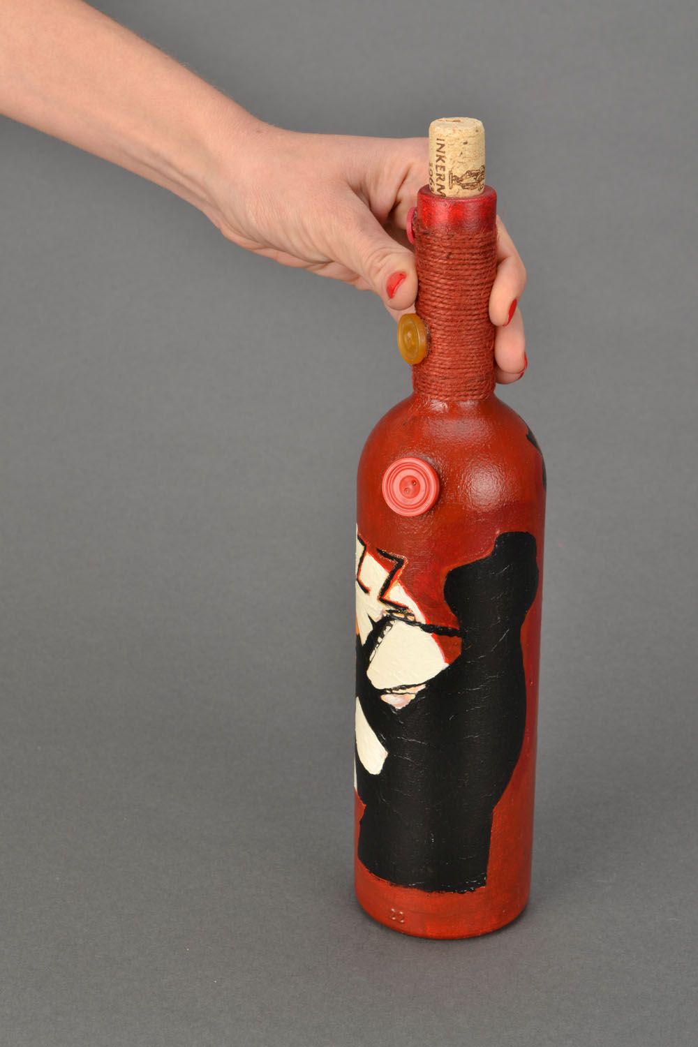 Декоративная бутылка декупаж фото 2