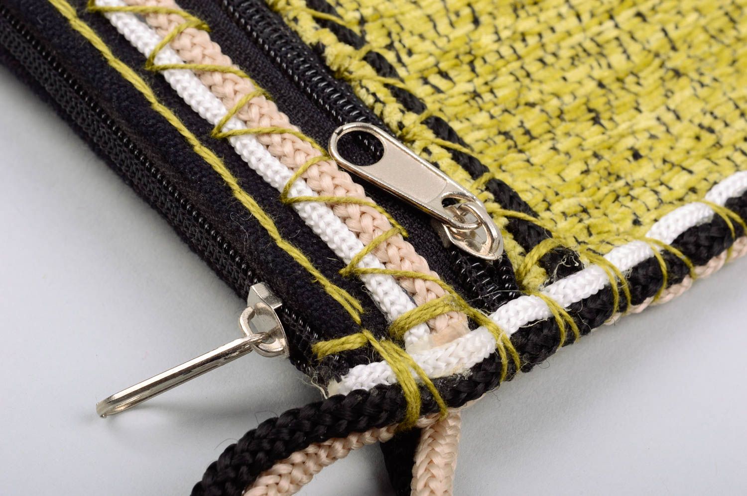 Damen Schultertasche aus Textil originell handmade Accessoire Kamillen foto 5