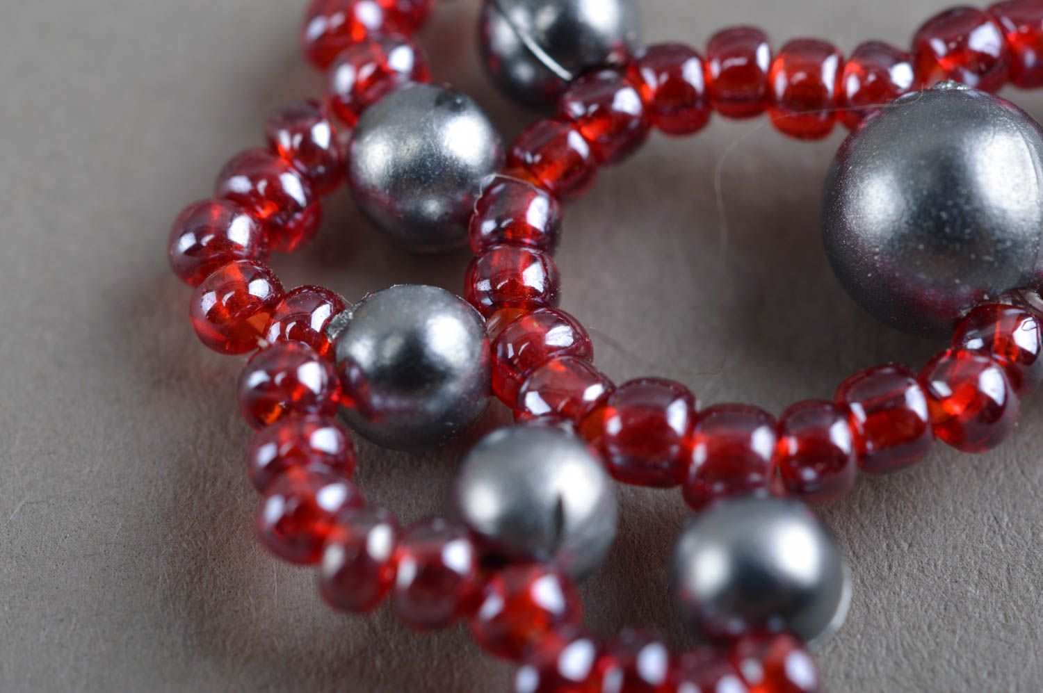 Boucles d'oreilles en perles de rocaille et perles fantaisie faites main photo 5