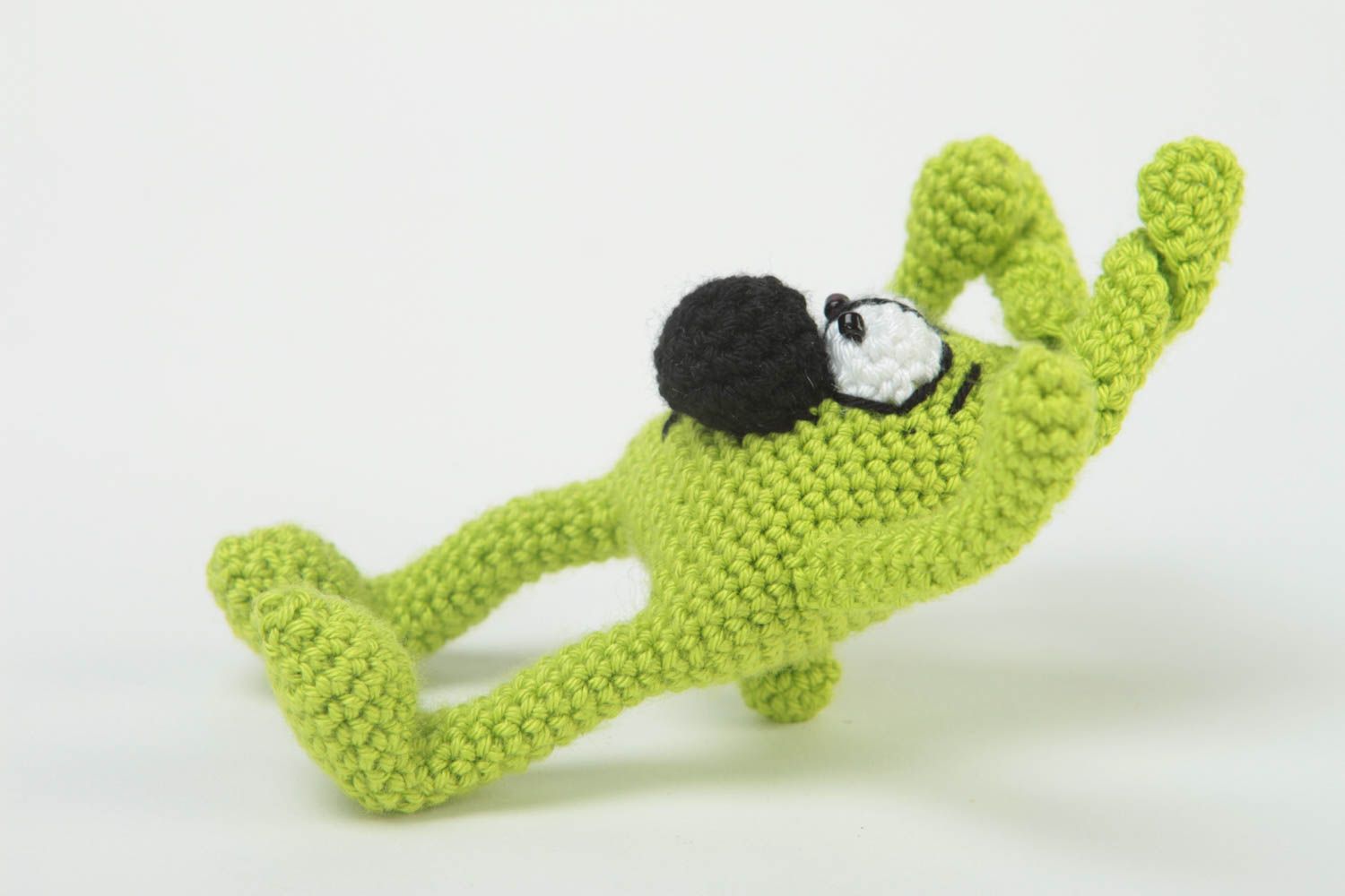 Peluche para niños hecho a mano regalo original juguete tejido Conejo verde foto 4