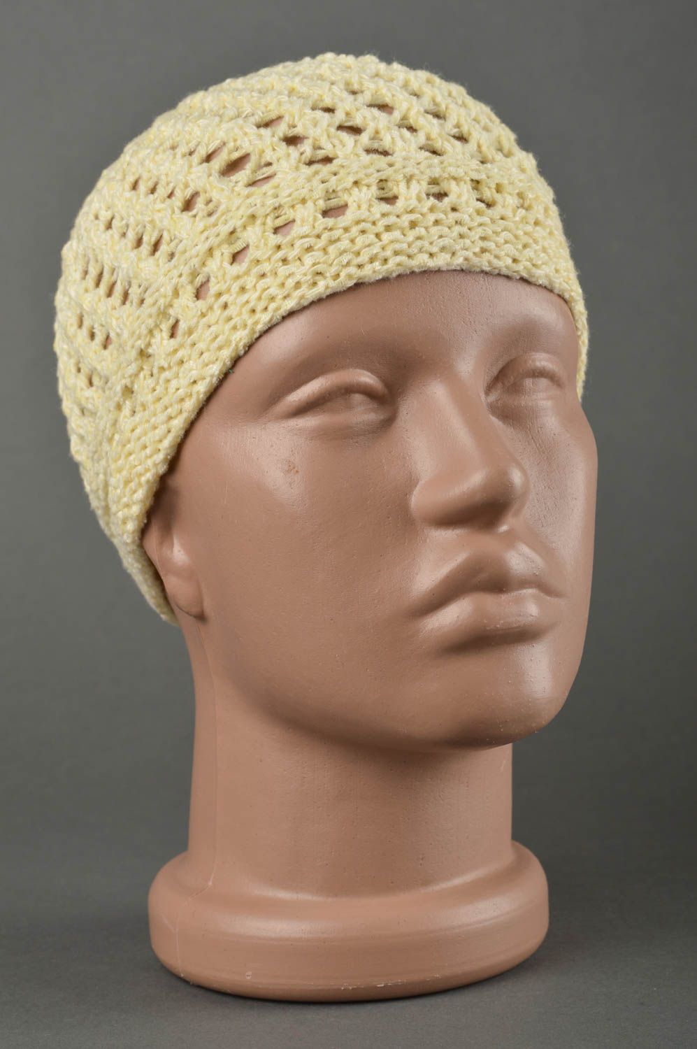 Bonnet chaud fait main Chapeau tricot au crochet citron Vêtement enfant photo 1