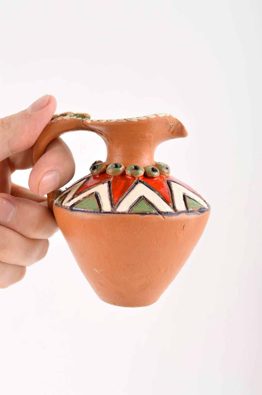 Jarro de cerámica hecho a mano utensilio de cocina decoración de interior foto 5