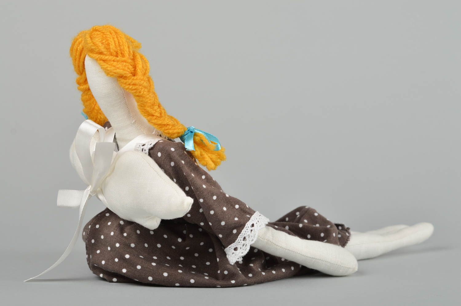 Kleine Puppe handmade Geschenk für Kinder originelle Puppe aus Stoff schön foto 5