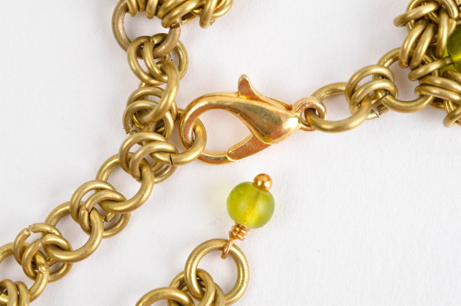 Handmade brass bracelet chain weaving accessories designer bijouterie for girls photo 4