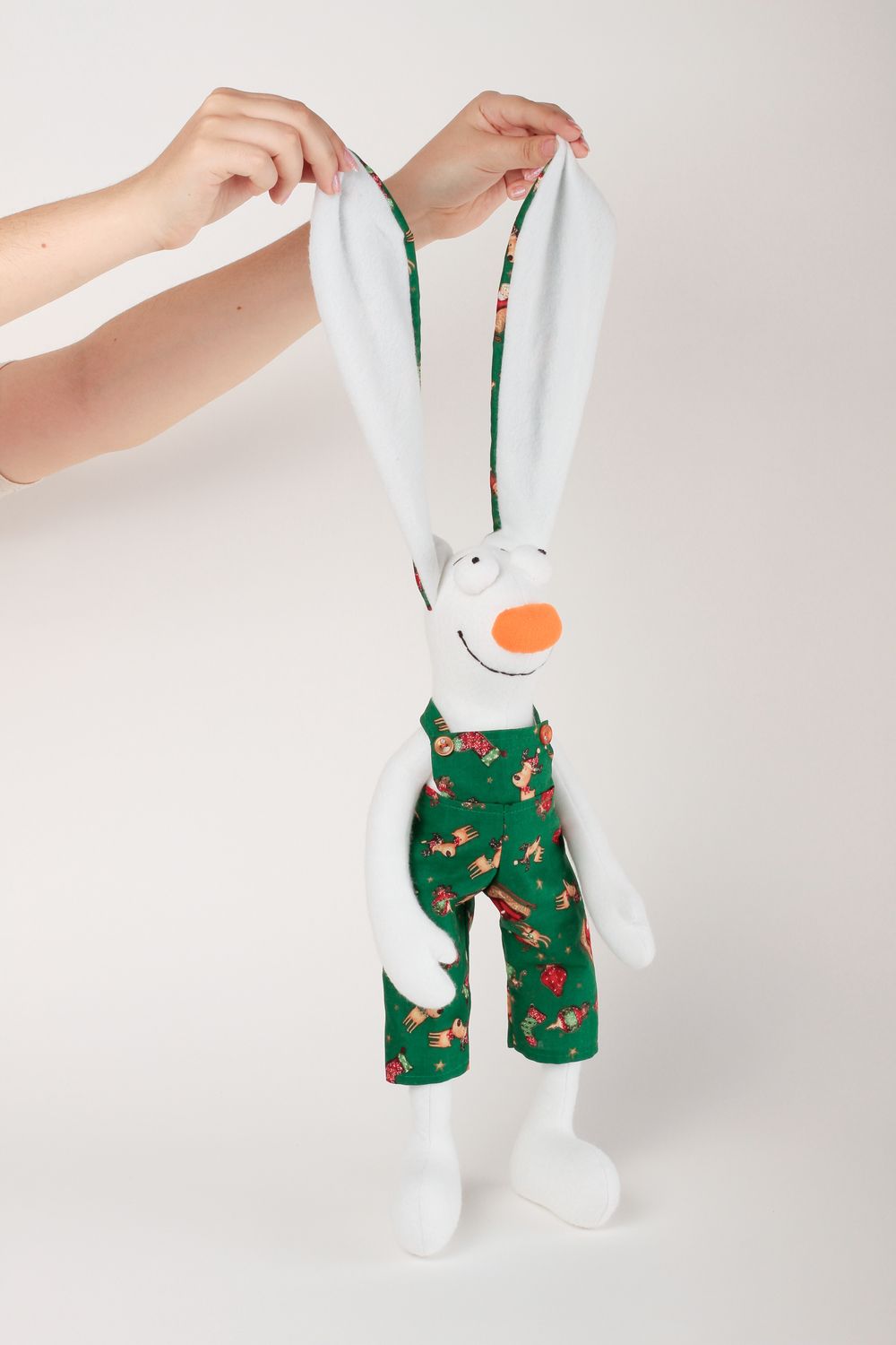 Kuscheltier Hase handgefertigt Kinder Spielsache originelles Geschenk weich foto 4