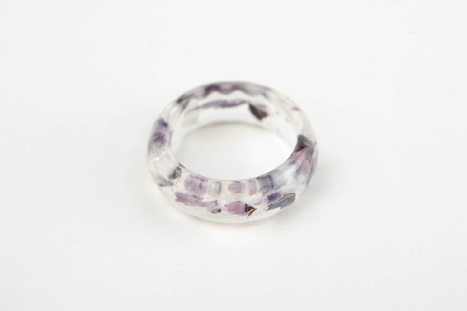 Кольцо с цветами перстень ручной работы модное кольцо полупрозрачное нежное фото 3
