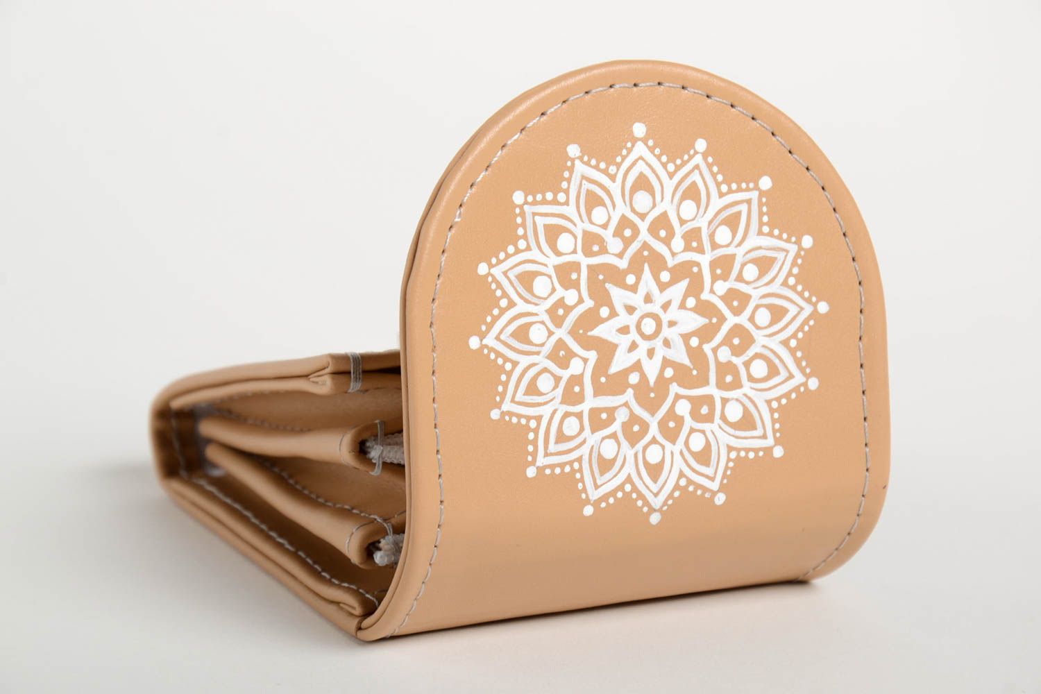 Handmade stylish wallet designer leather purse beautiful cute accessory photo 3