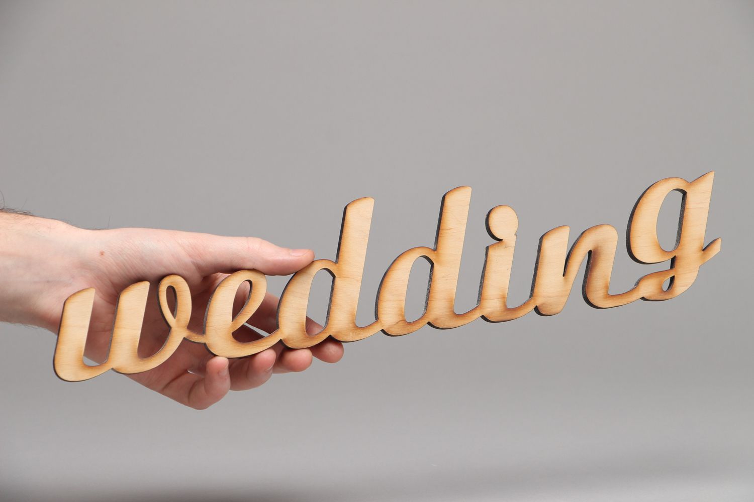 Plywood craft blank lettering Wedding photo 4