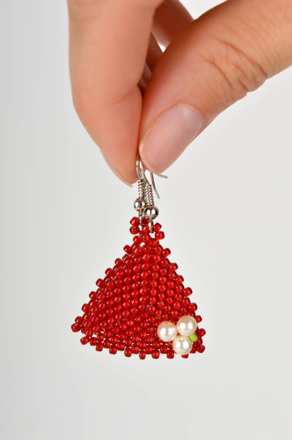 Designer Schmuck Handmade Ohrringe rot Damen Ohrringe Accessoire für Frauen  foto 5