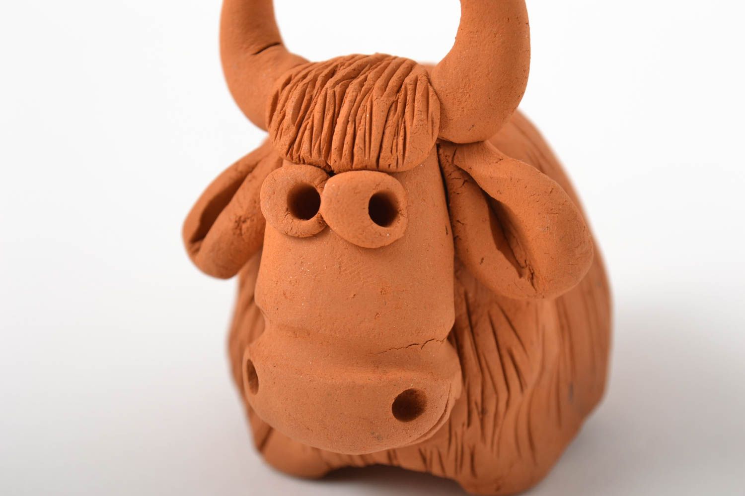 Figurina fatta a mano in ceramica carino animaletto souvenir di terracotta foto 4