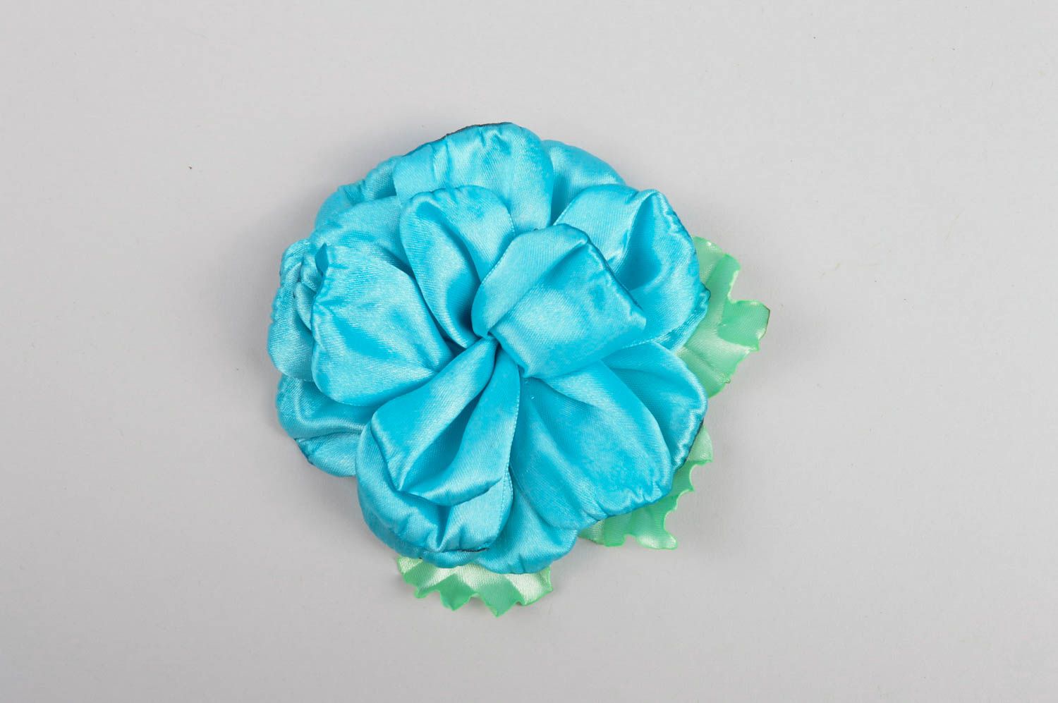 Blaue Blume Haarspange handgemachter Schmuck Accessoire für Mädchen grell  foto 5