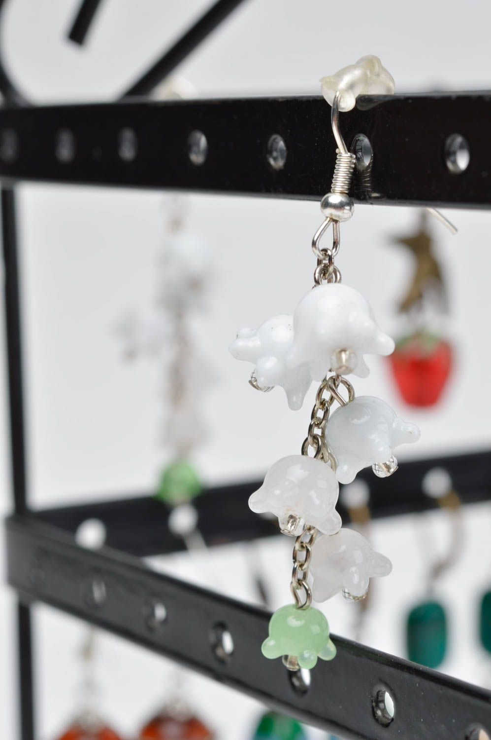 Stylish handmade glass earrings lampwork earrings cool jewelry designs photo 1