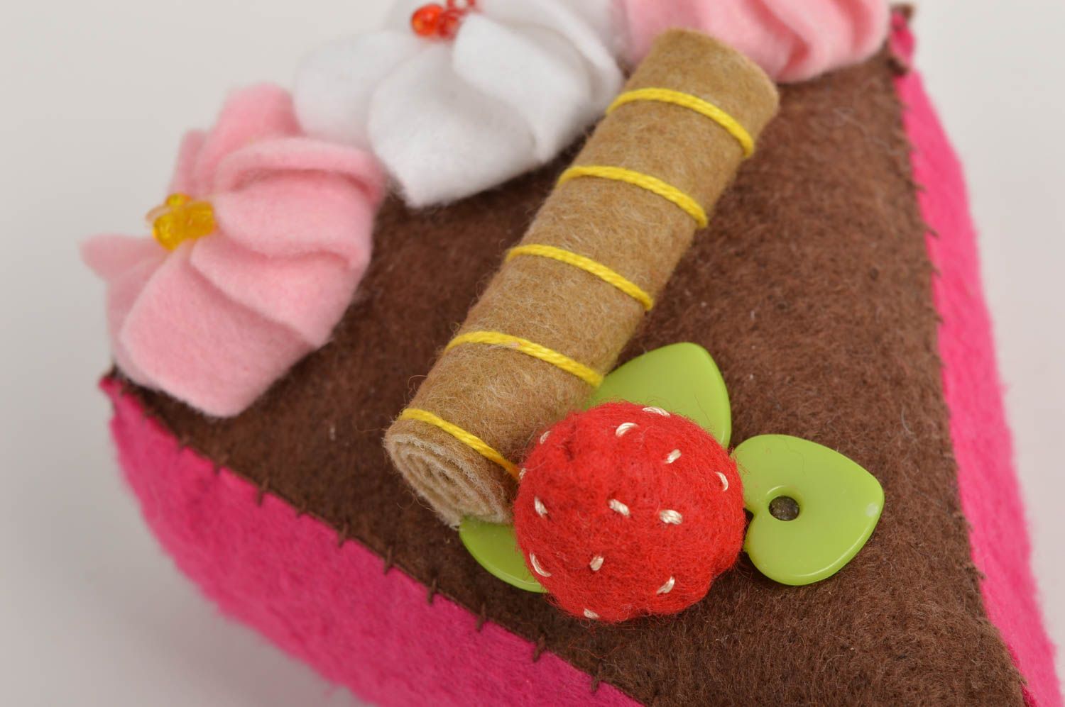 Handmade designer cute toy unusual textile toy beautiful interior accessory photo 4