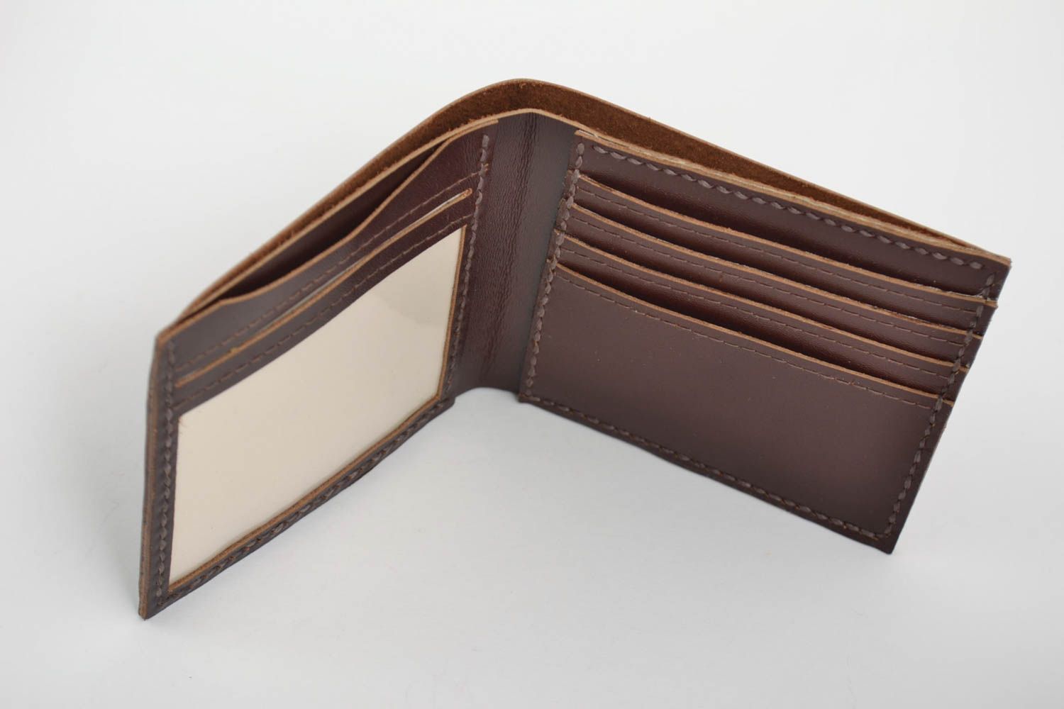 Beautiful handmade leather wallet designer wallet unisex wallet gift ideas photo 5