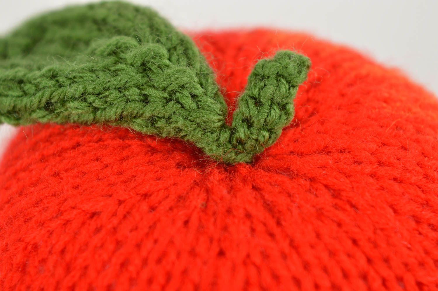 Juguete artesanal tejido peluche para niño regalo original Manzana roja foto 4