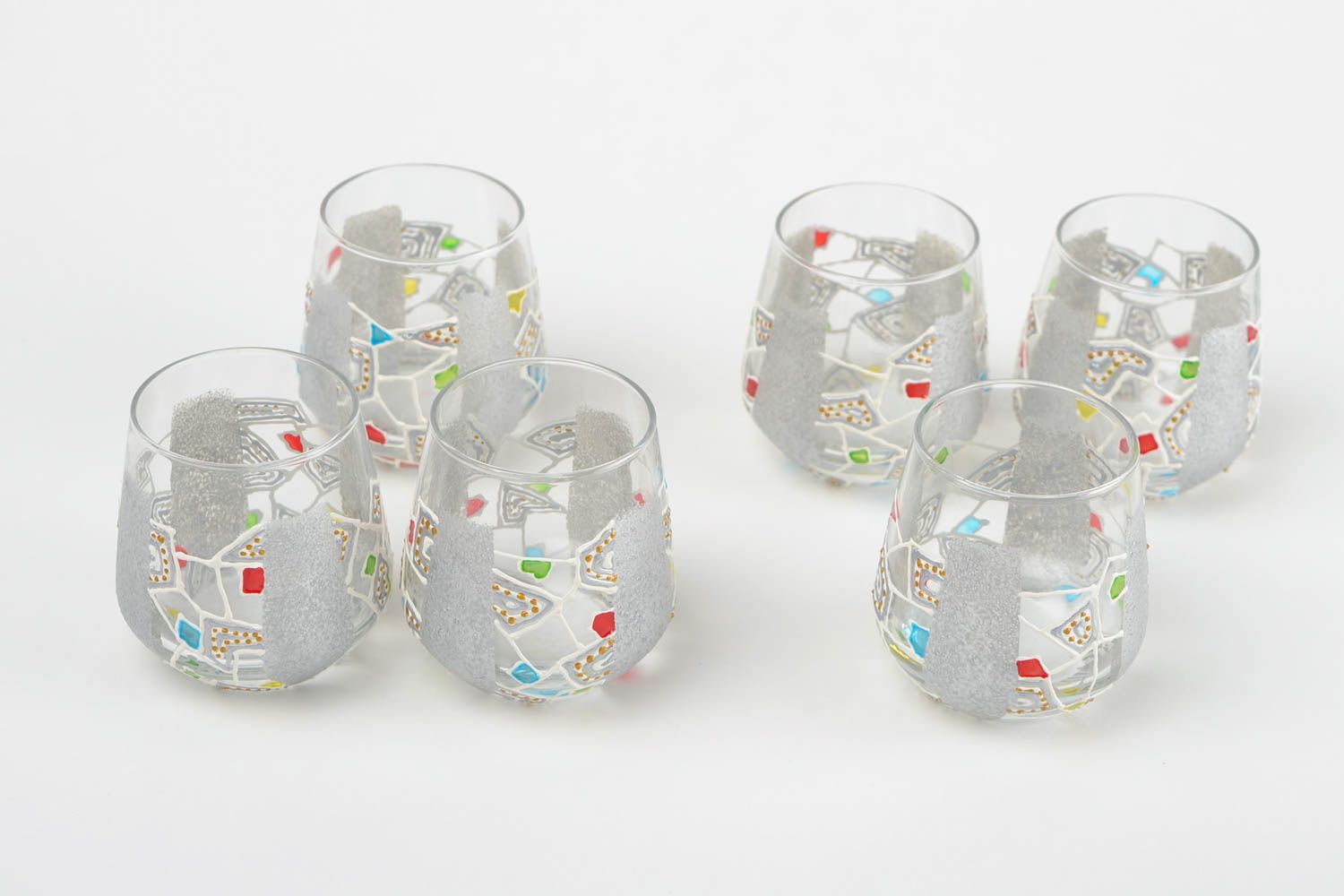 Ensemble de verres fait main Verres shot Vaisselle design 6 pièces 8.5 cl photo 3