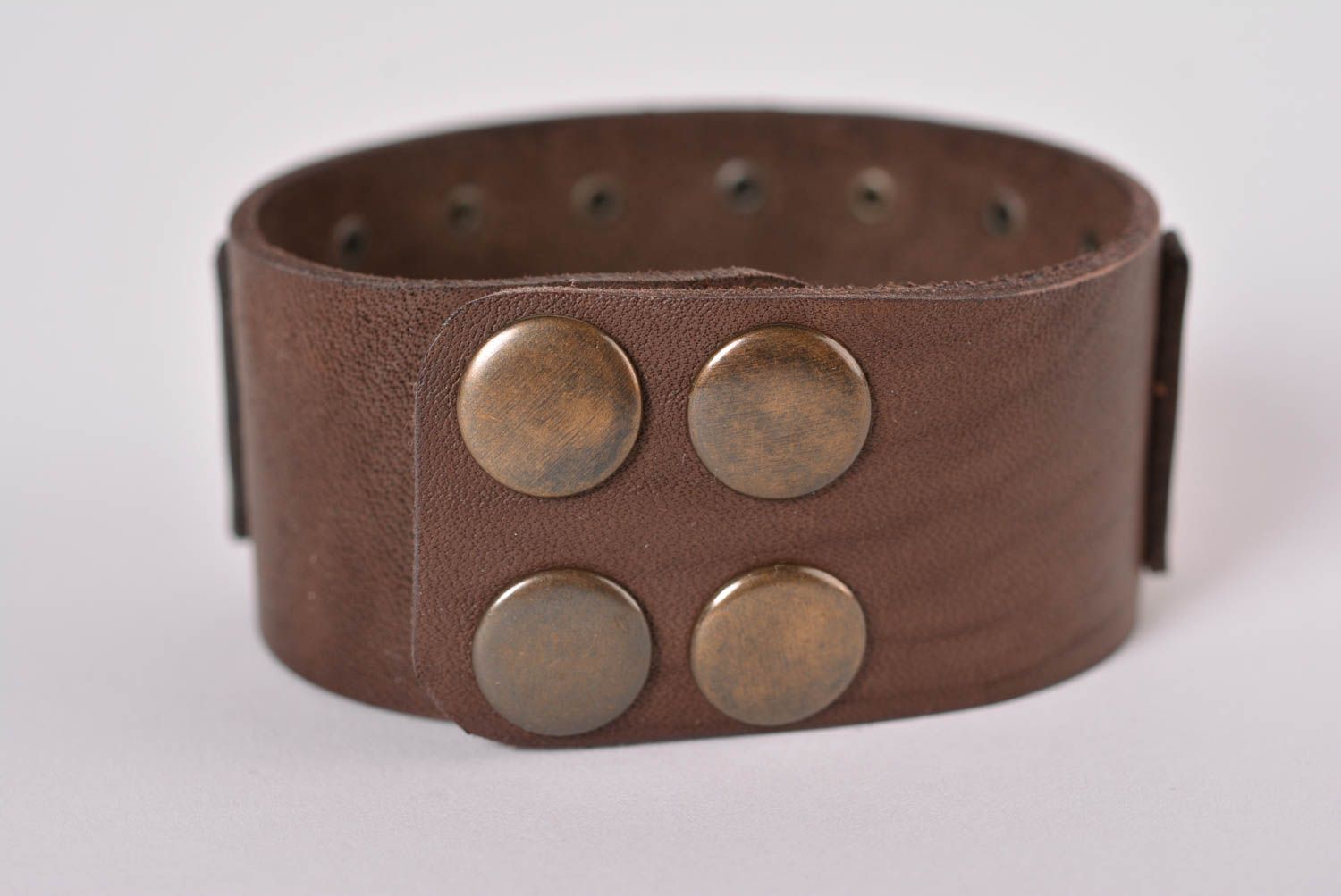 Handmade unusual wrist bracelet designer leather bracelet cute jewelry photo 3