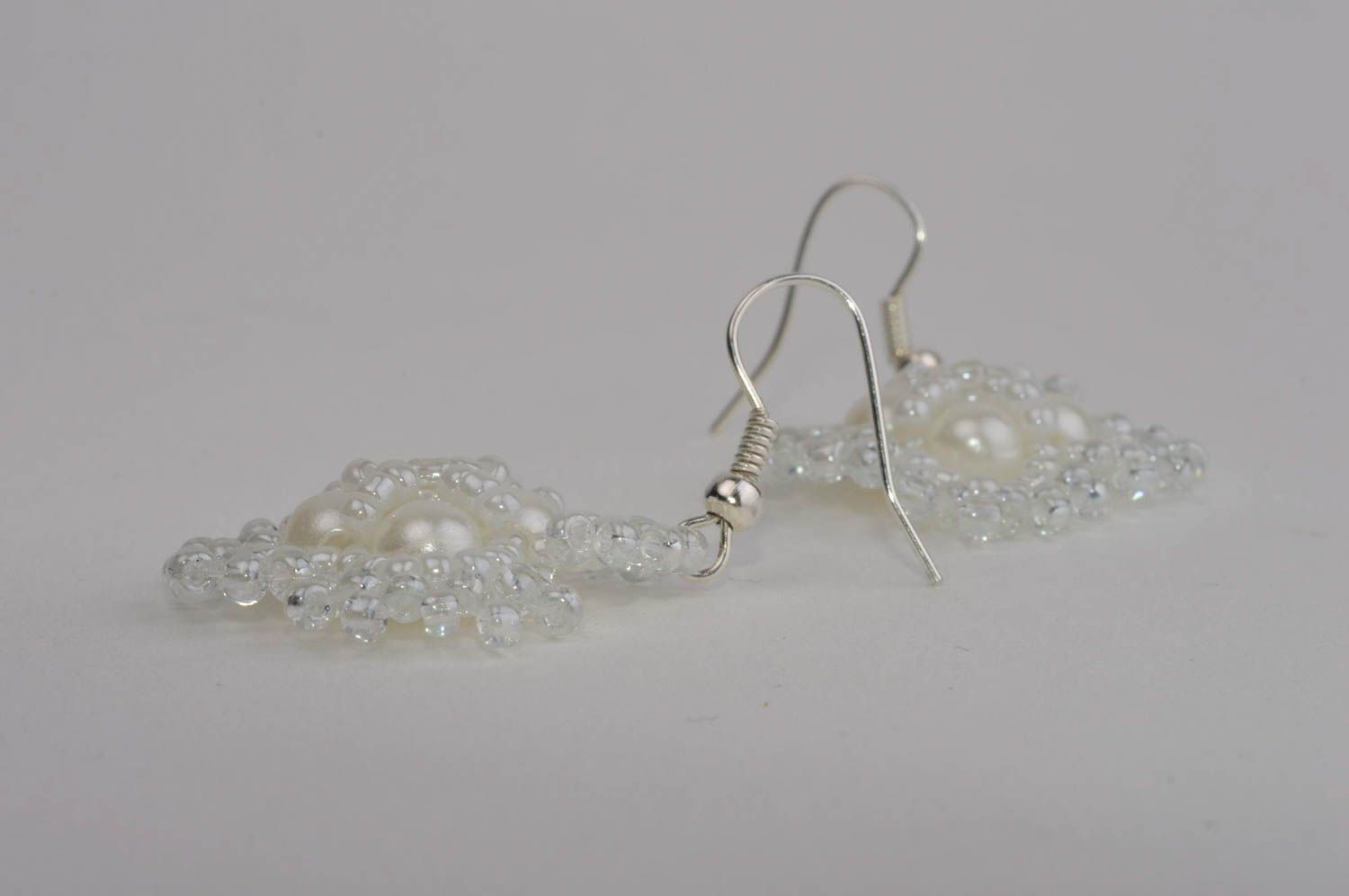 Fashion bijouterie handmade earrings with charms stylish earrings made of beads photo 4