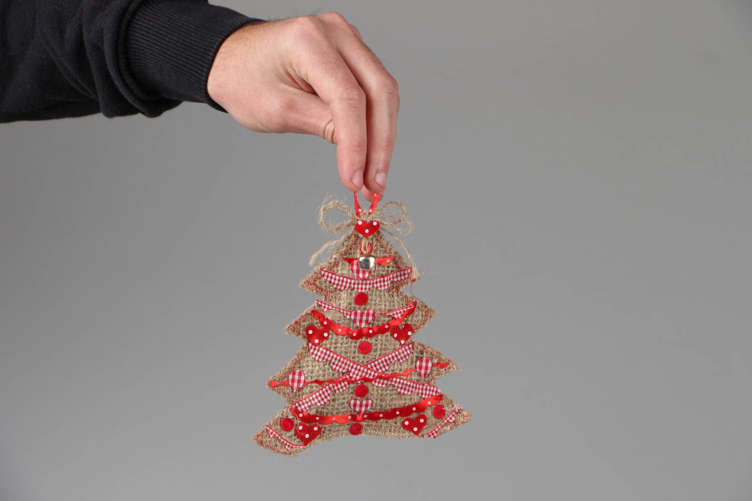 Brinquedo de tecido para árvore de Natal em eco estilo feito à mão  foto 4