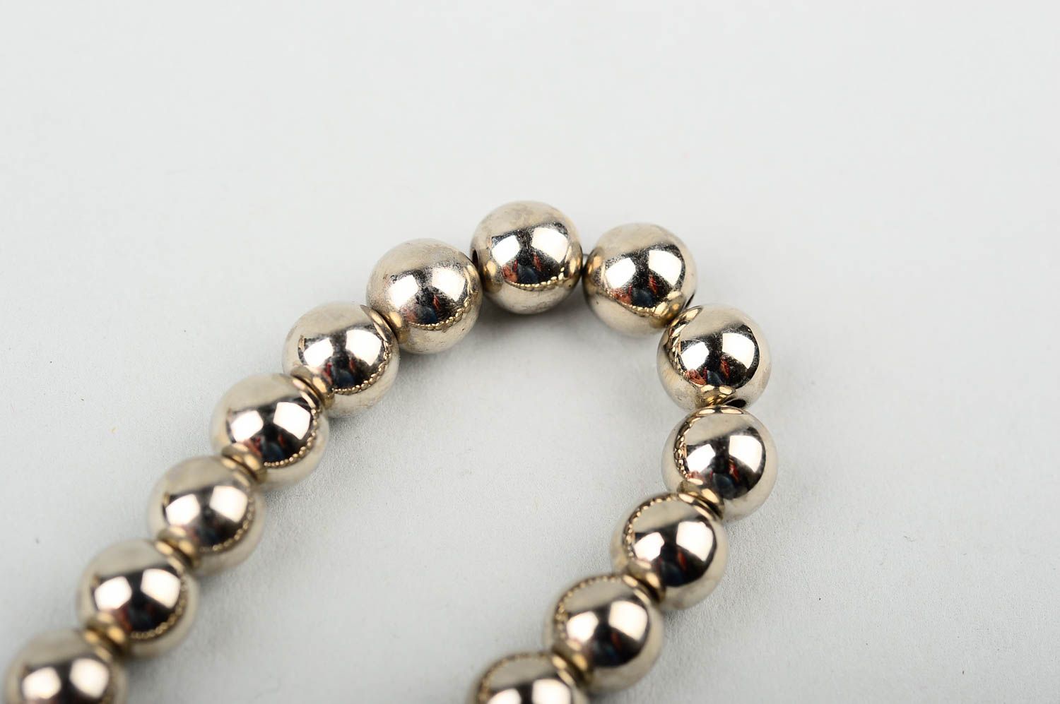 Bracelet perles fantaisie Bijou fait main couleur métallique Cadeau femme photo 5