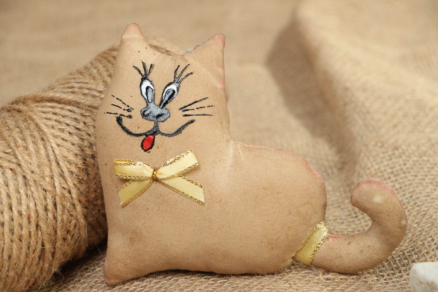 Handmade soft toy St. Valentine's Cat photo 4