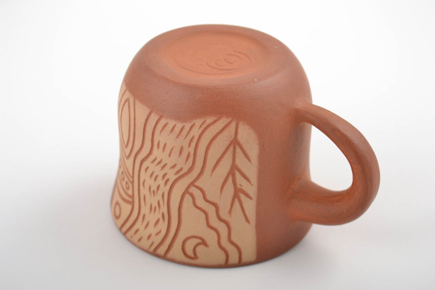 Taza de cerámica hecha a mano con ornamento 300 ml foto 4