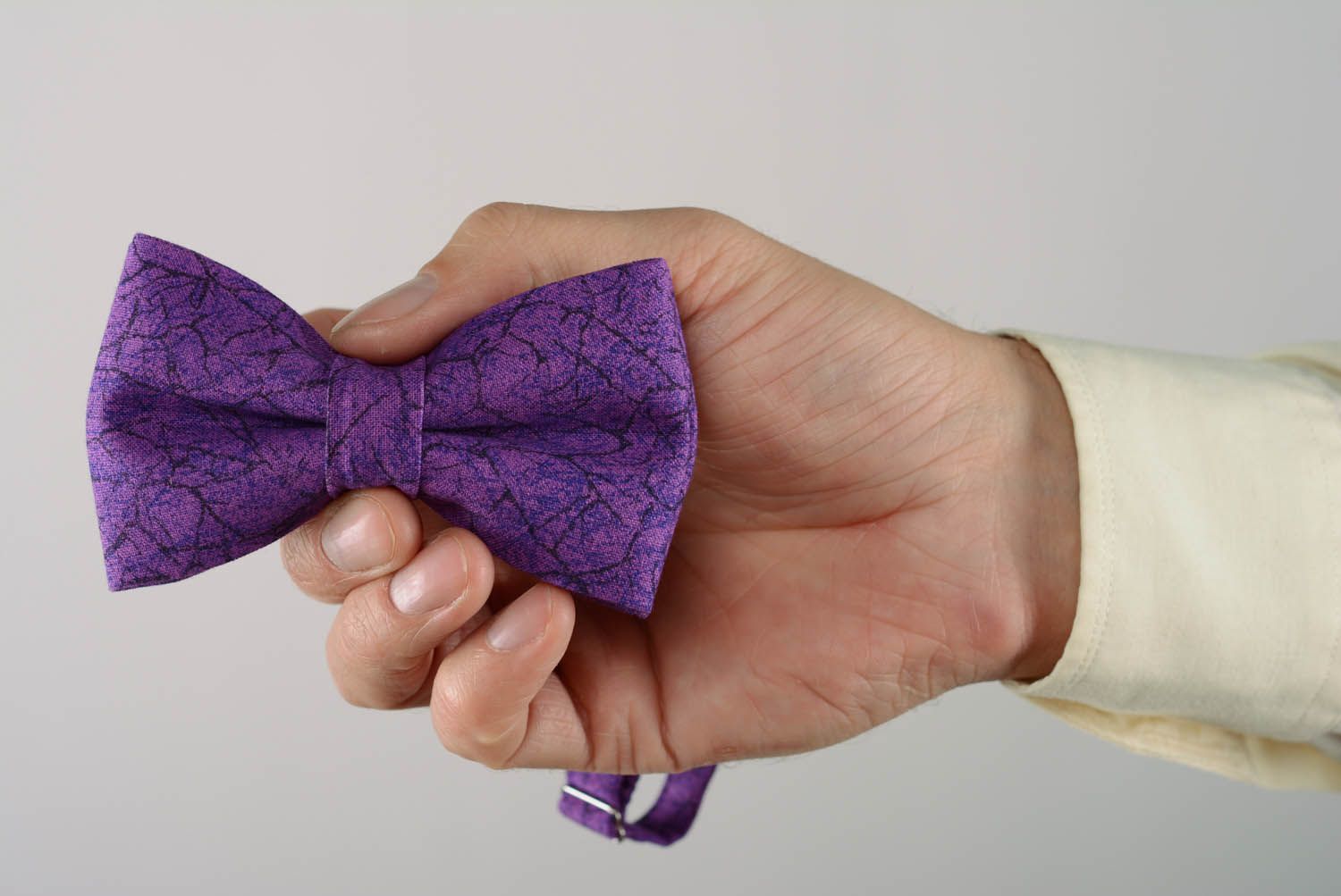 Хлопковый галстук-бабочка ручной работы фото 5