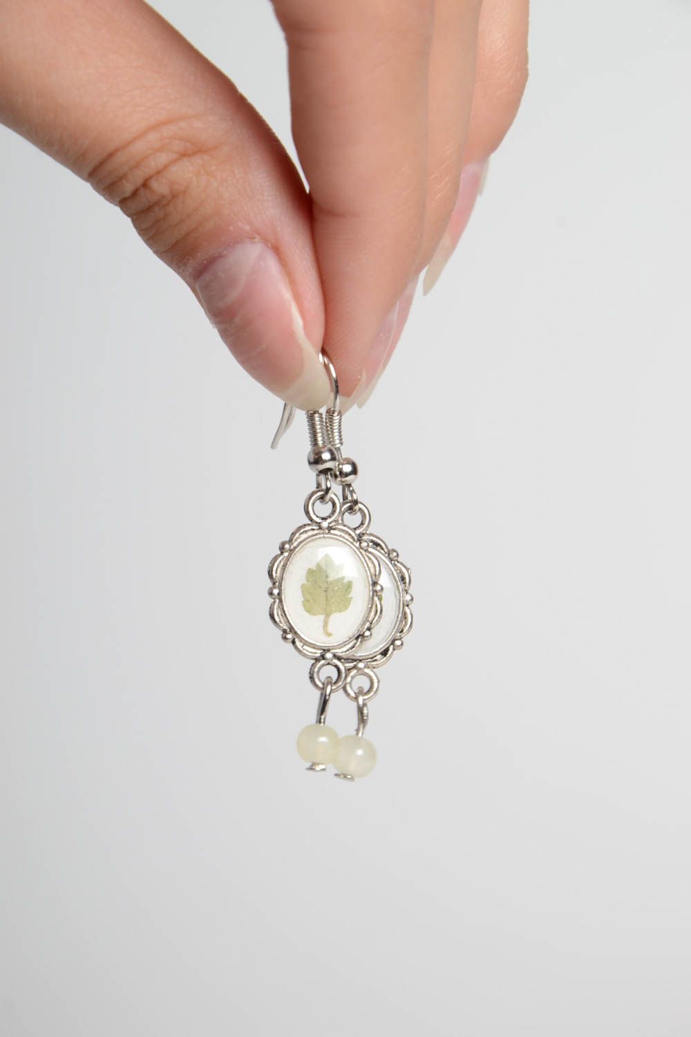 Handmade vintage jewelry unusual earrings with charms designer earrings photo 5