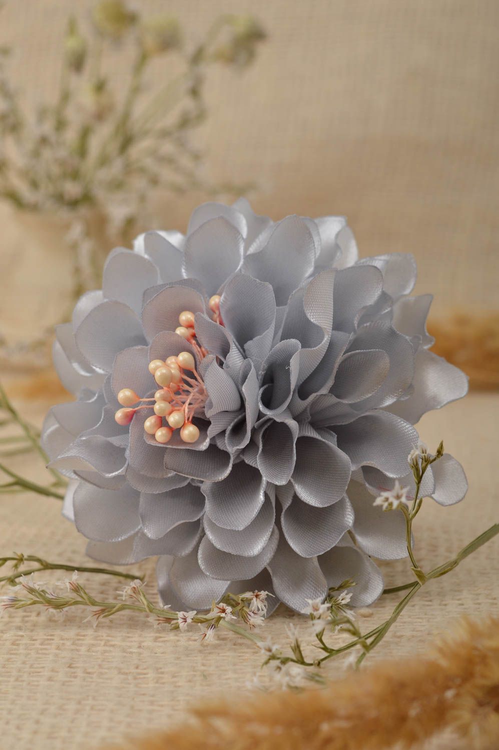 Haarspange Blume handmade Damen Modeschmuck Blume Brosche Accessoire für Haare foto 1