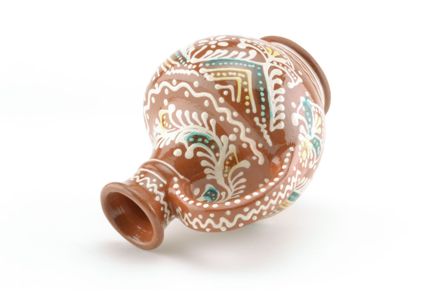 Jarro de cerâmica com pintura hutsul foto 4