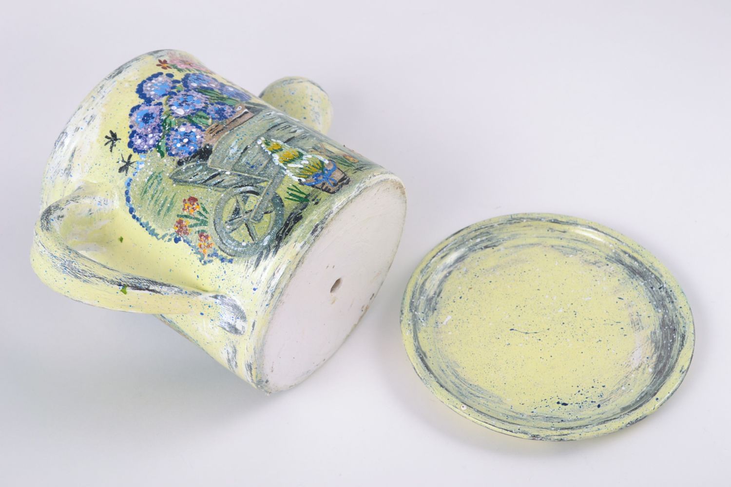 Maceta cerámica con forma de regadera  foto 5