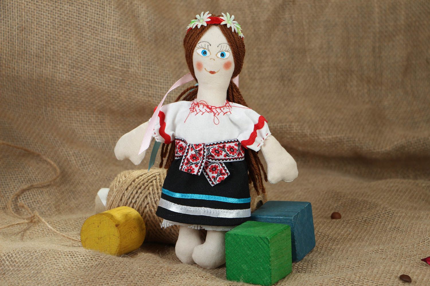 Soft interior toy Ukrainian Girl photo 5