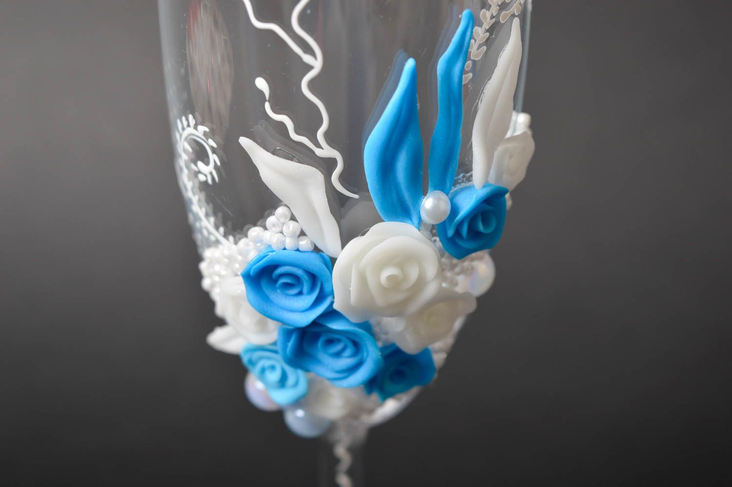 Copas de boda artesanales elementos decorativos de cristal regalo original foto 5
