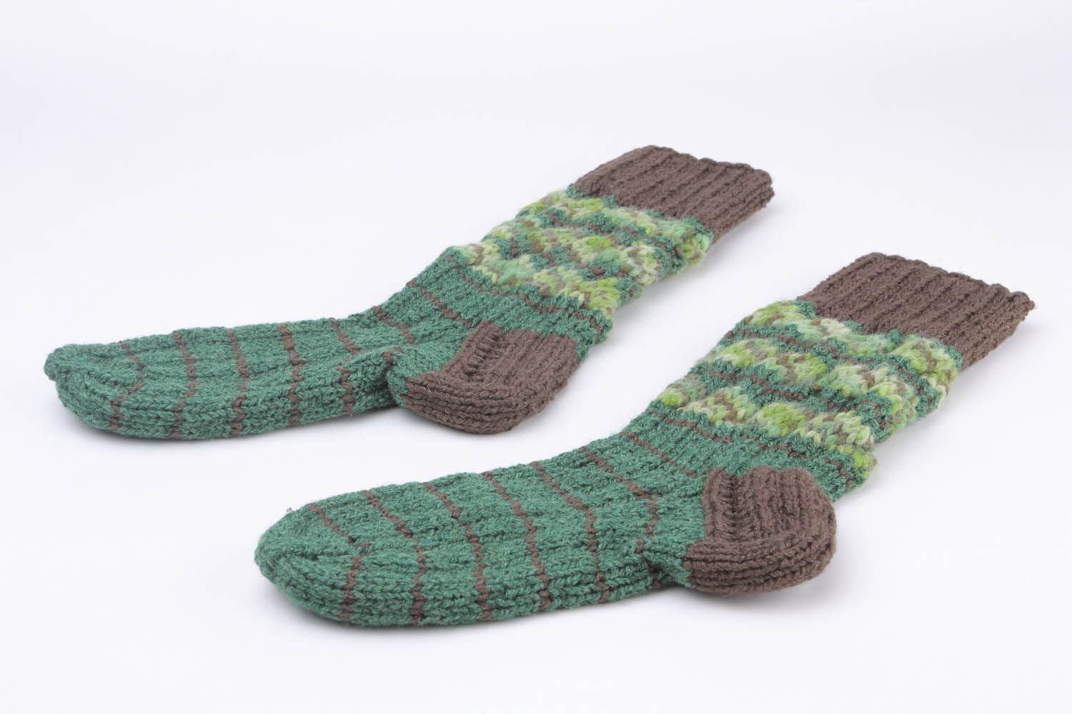 Warme Strick Socken aus Wolle foto 3