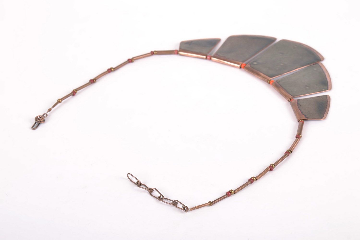 Copper necklet with painting photo 2