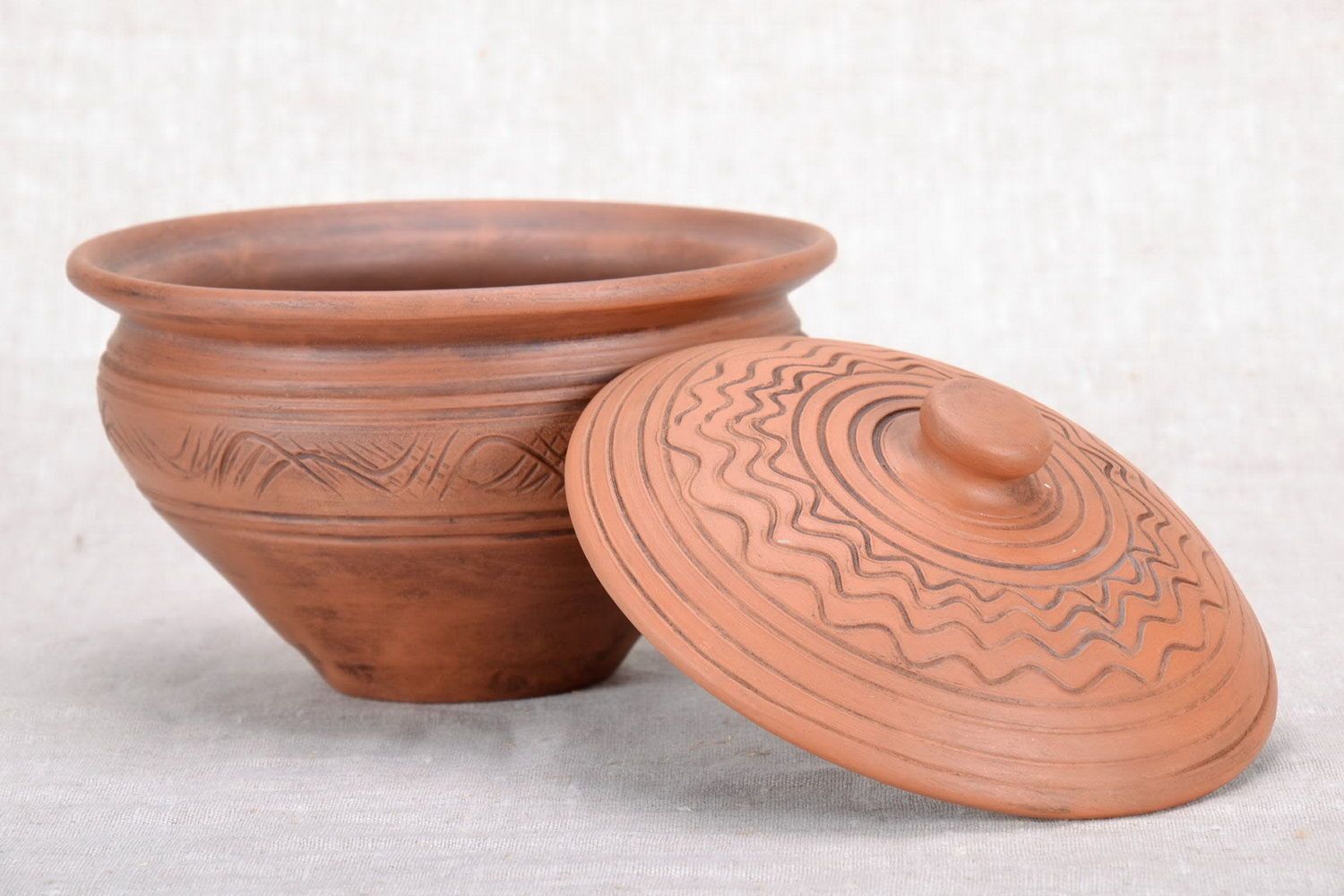 Keramikschüssel mit Deckel für Backofen foto 4