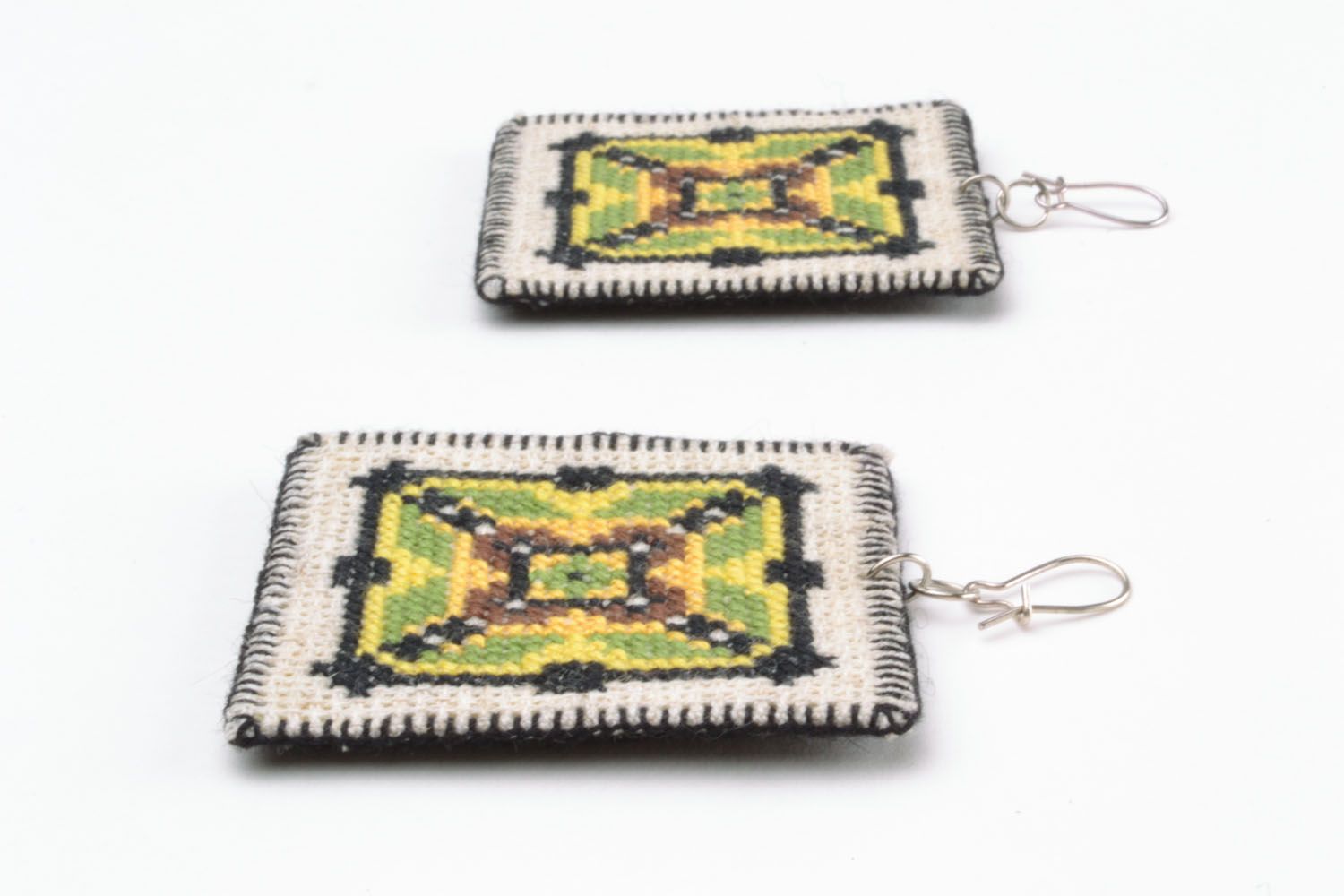 Earrings with embroidery photo 3