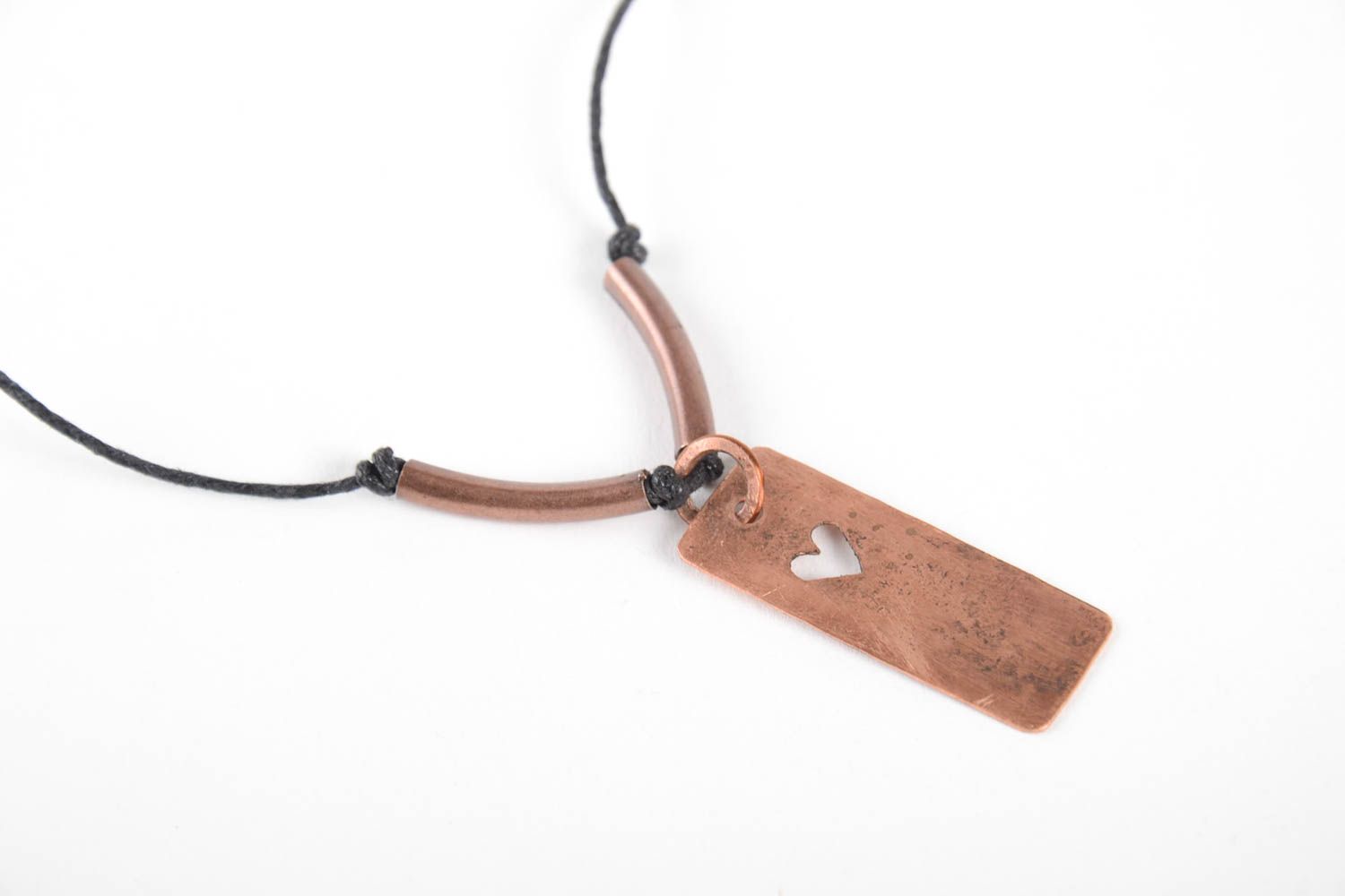 Handmade copper jewelry designer metal pendant copper accessory vintage jewelry photo 3