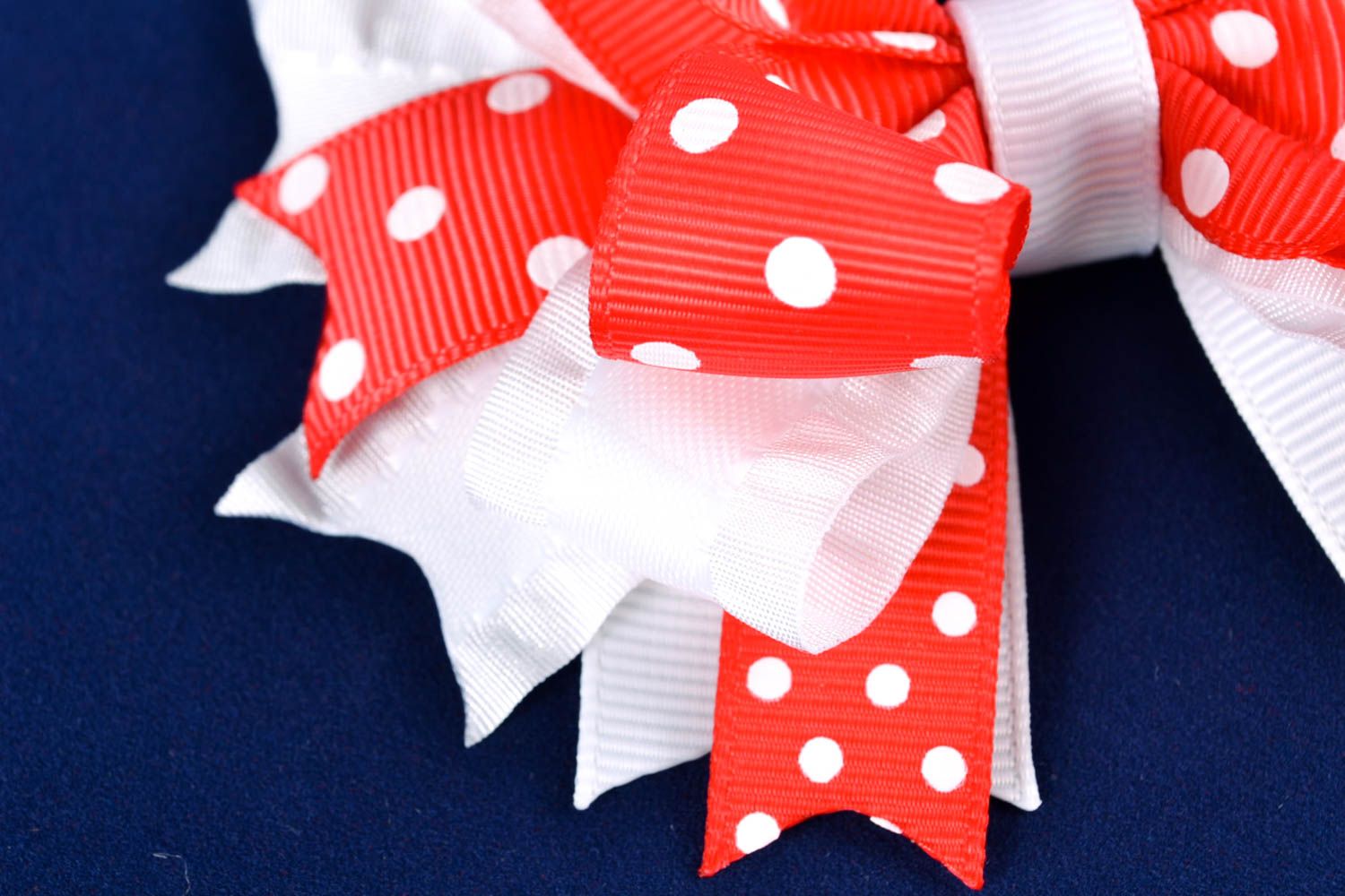Unusual handmade textile bow jewelry findings DIY hair bow brooch jewelry photo 4