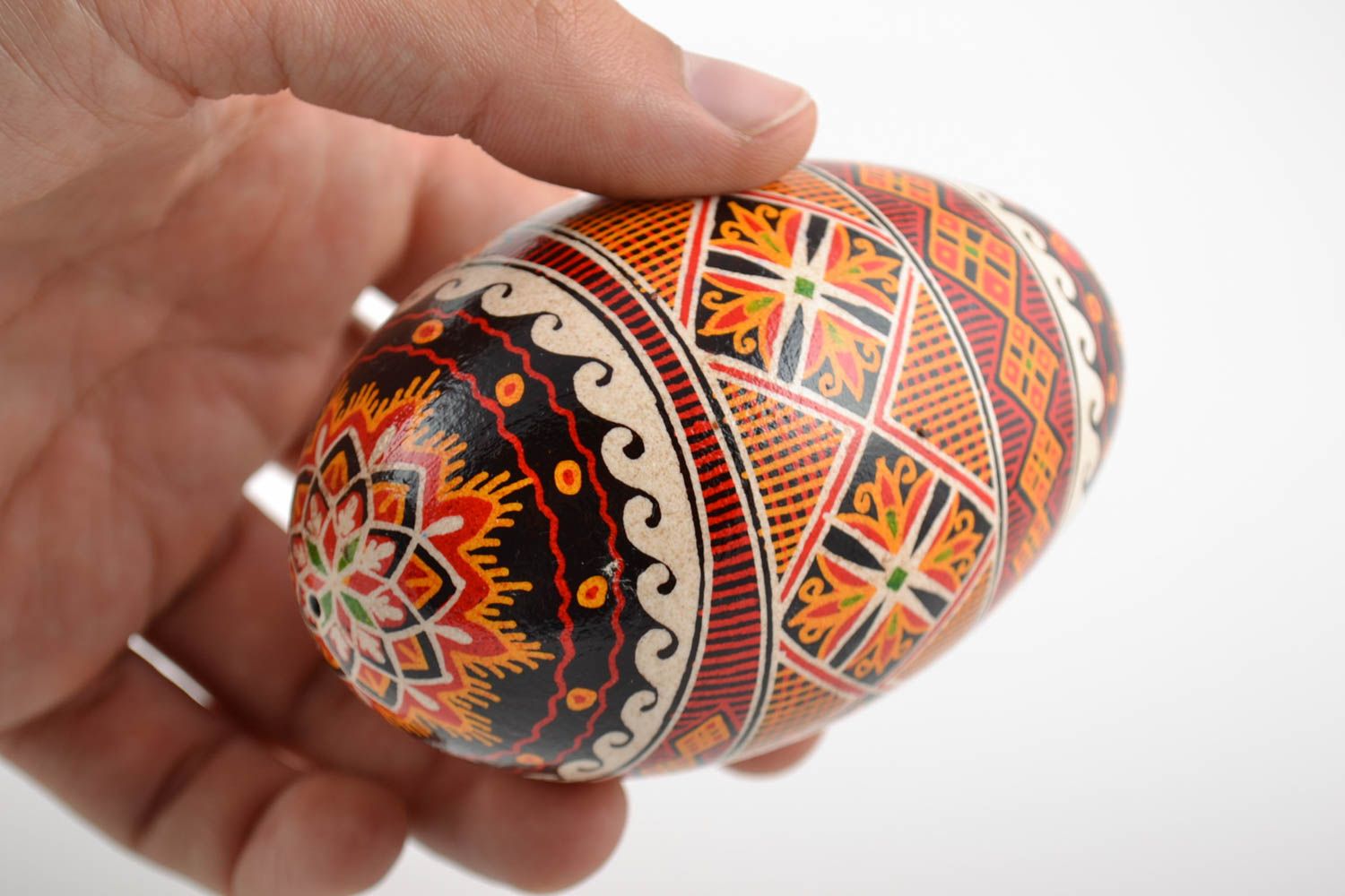 Huevo de Pascua de ganso pintado con acrílicos artesanal original foto 2
