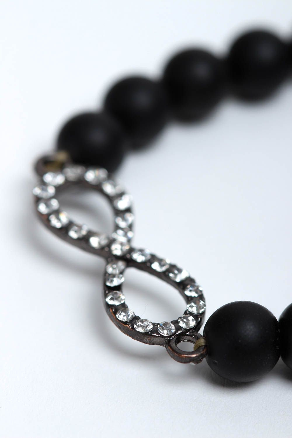 Schwarzes Perlen schönes Damen Armband Ethno Schmuck Designer Accessoire toll foto 3