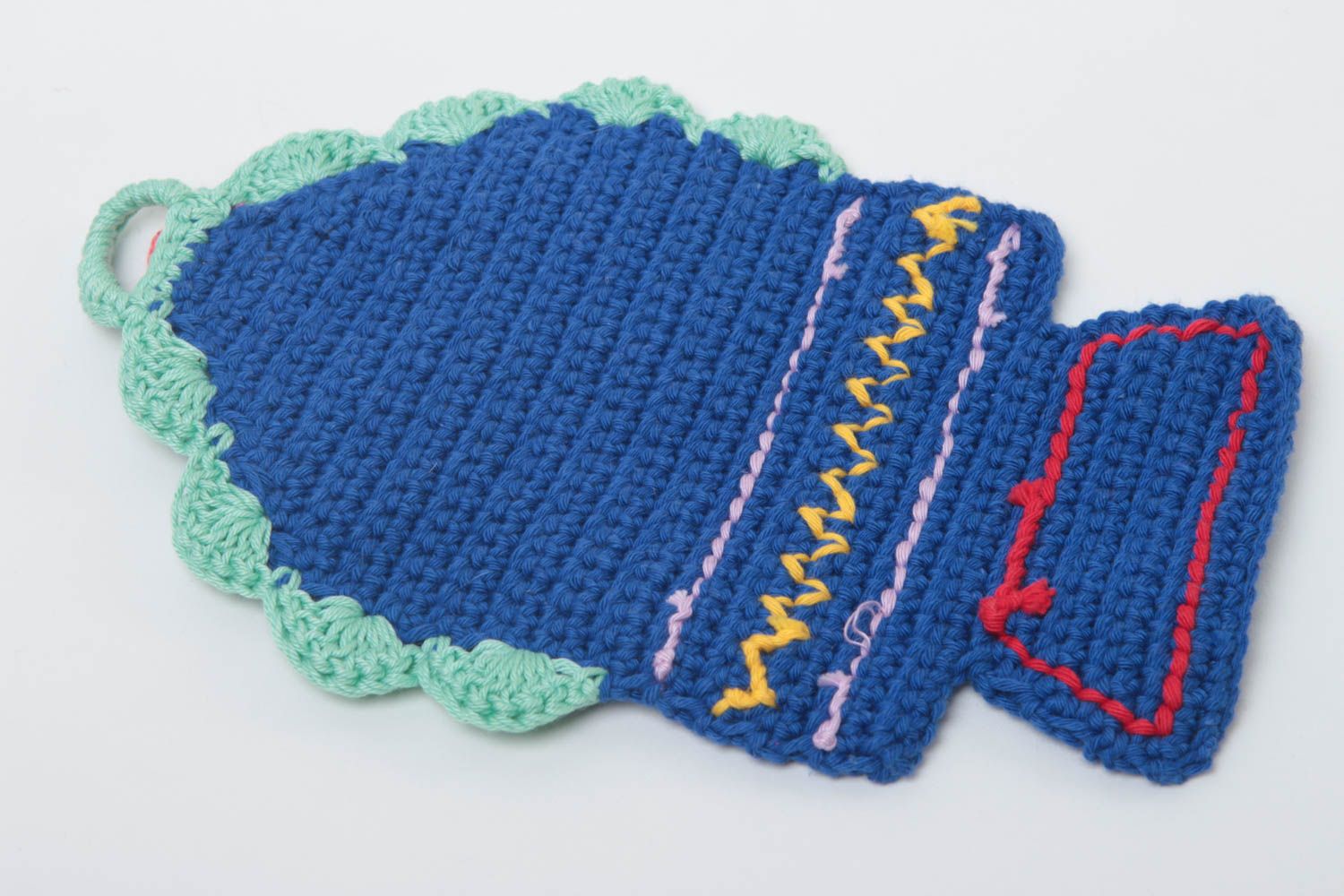 Manique cuisine faite main Accessoire cuisine tricotée au crochet Cadeau femme photo 4