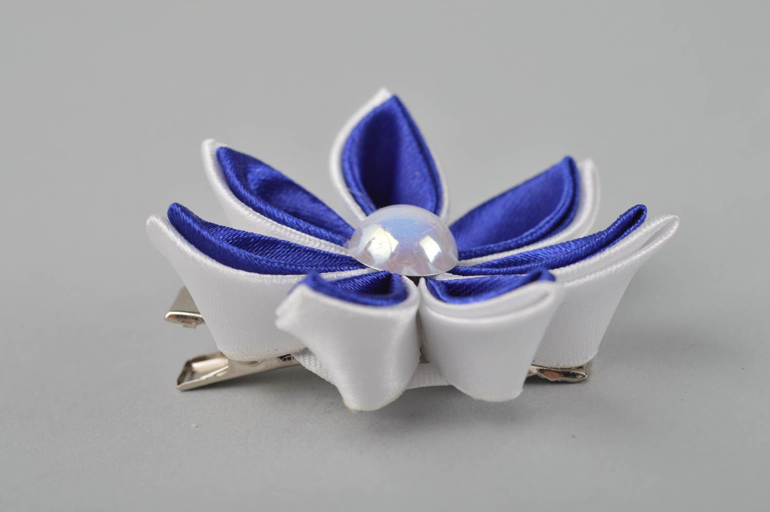 Beautiful handmade textile barrette hair clip flowers in hair gifts for her photo 2