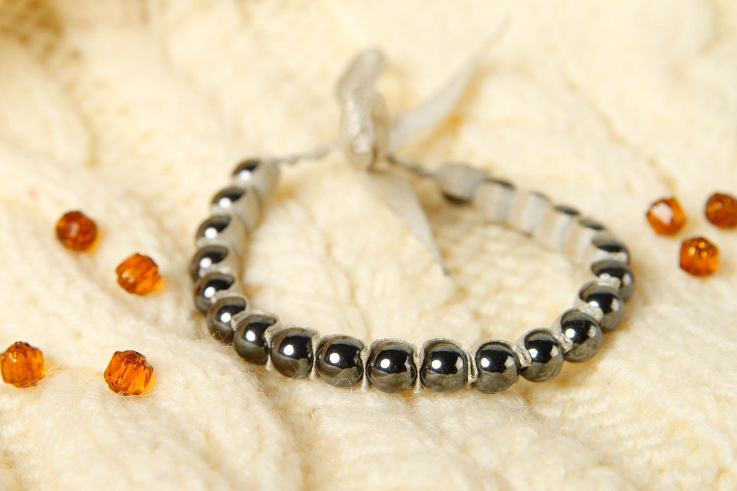 Handmade delicate bracelet beaded bracelet for women stylish accessories photo 2
