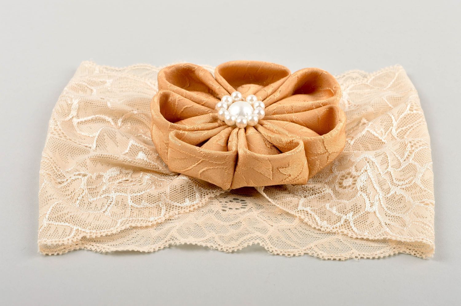 Unusual handmade flower headband designer hair accessories gifts for kids photo 3