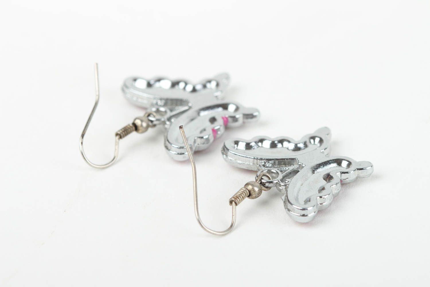 Handmade Metall Ohrringe Schmetterlinge Accessoire für Frauen Designer Schmuck  foto 3