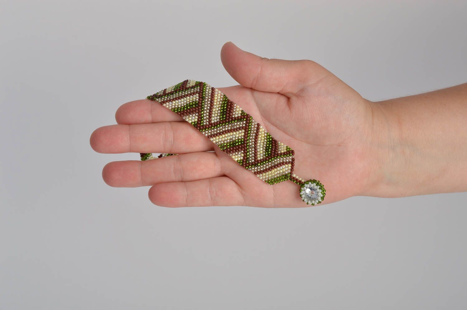 Pulsera de abalorios ancha hecha a mano bisutería artesanal regalo para mujeres foto 5