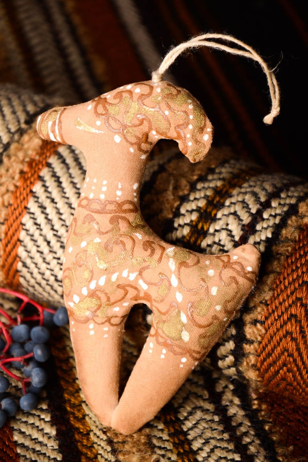 Deko Anhänger handmade Textil Spielzeug Stoff Kuscheltier Designer Geschenk foto 2